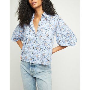 Free People Happy Days Printed Blouse …